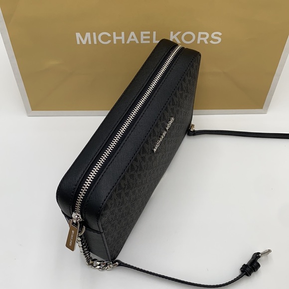 MICHAEL KORS LARGE EAST WEST CROSSBODY BLACK SIGNR - Picture 7 of 13